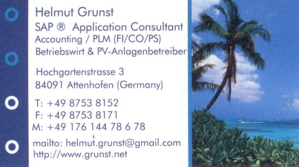 Visitenkarte Familie Grunst
